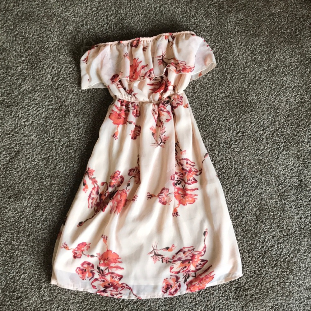 NWT strapless floral dress
